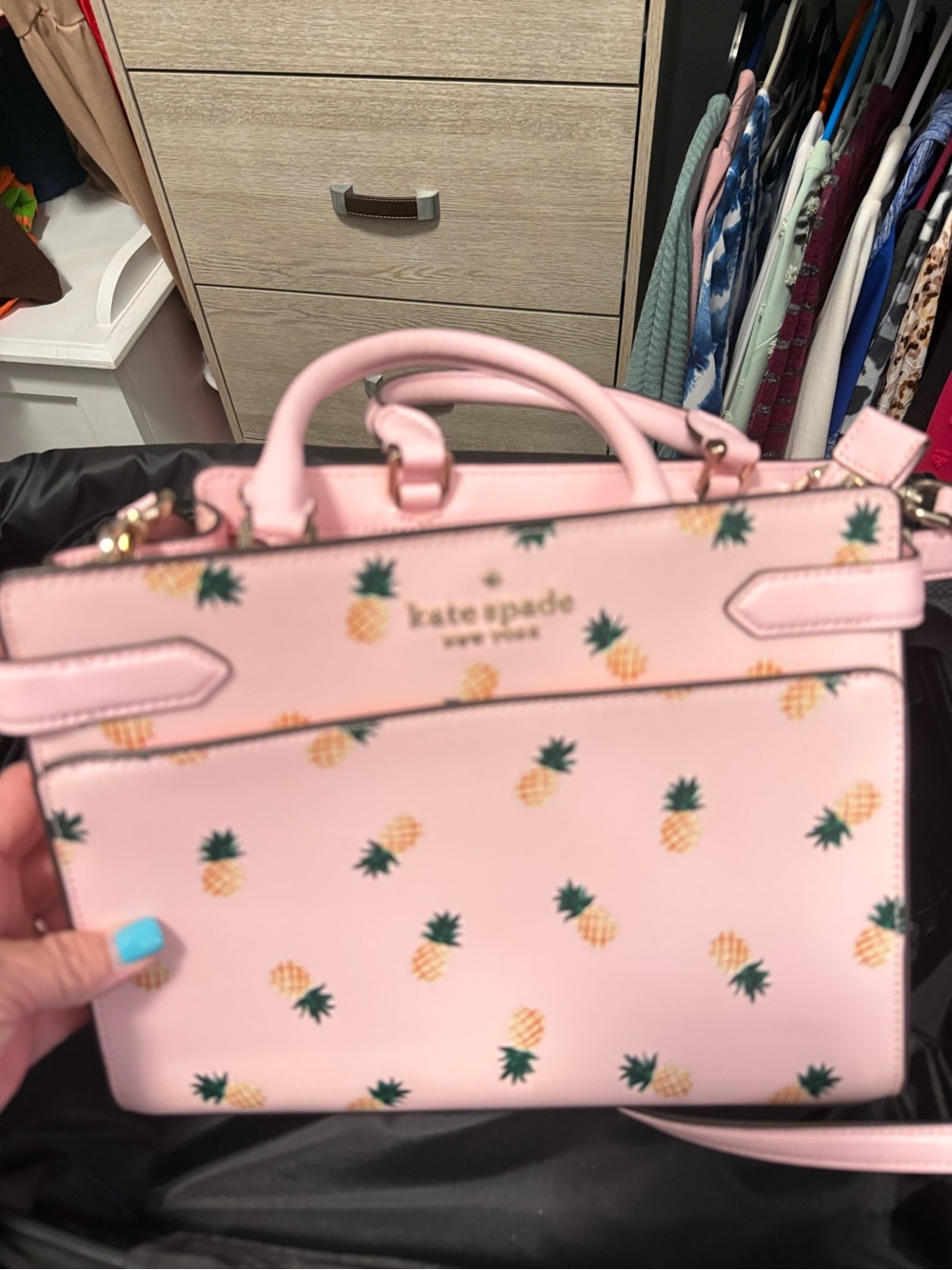 kate spade Pink Pineapple Print Satchel